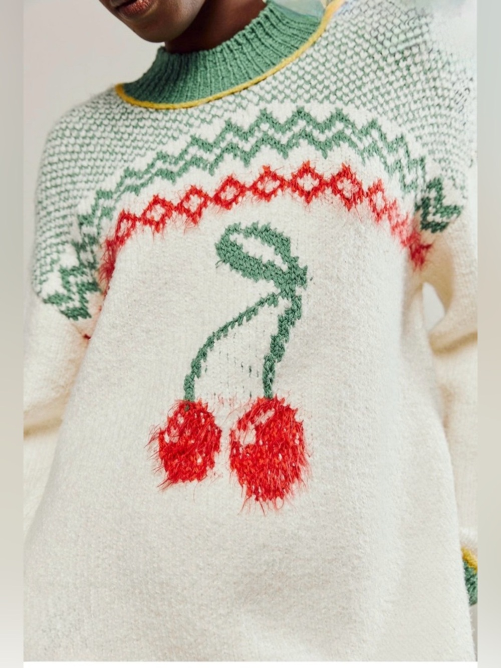 Free People Cherry Heart Sweater Dress